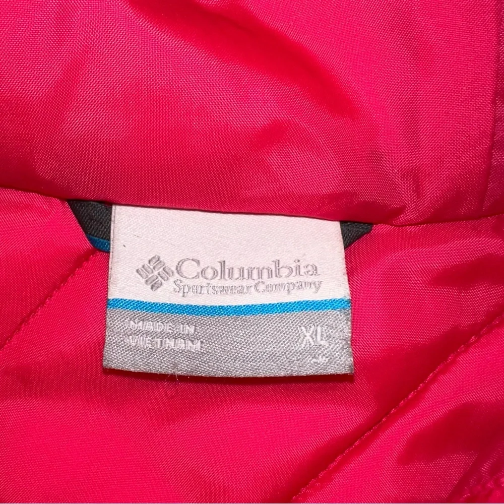 Columbia Kids Red Puffer Jacket size XL‎ hooded zipper coat